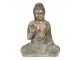 Šedo-zlatá dekorace socha Buddha - 29*20*37 cm