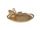 Zlatá antik dekorativní mísa/talíř s labutí Swan - 25*20*9 cm