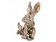 Dekorace busta zajíc se zlatou patinou - 14*13*24 cm