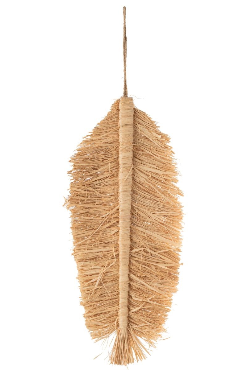 Nástěnná dekorace ve tvaru listu z rákosu - 29*82cm
