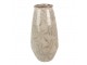 Béžová keramická váza s listy Lovely Leaves S - Ø 13*26 cm