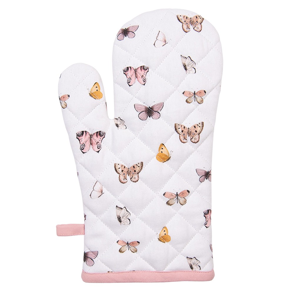 Bavlněná dětská chňapka rukavice s motýlky Butterfly Paradise - 12*21 cm Clayre & Eef