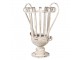 Bílá kovová dekorativní váza Antik - 42*30*48 cm