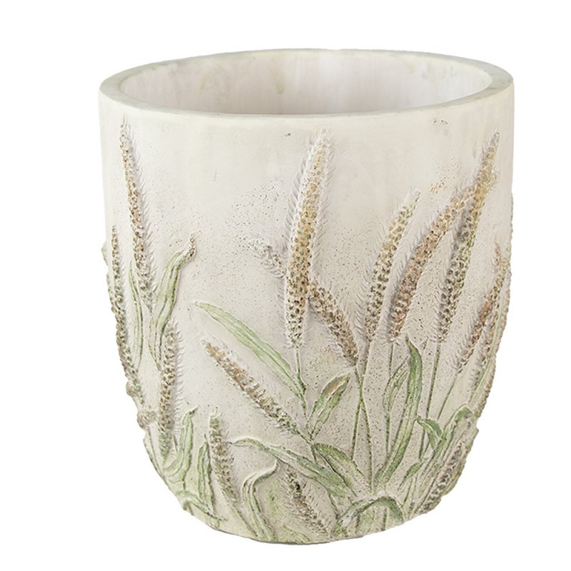 Cementový obal na květináč s jitrocelem Plantain L - Ø20*20 cm