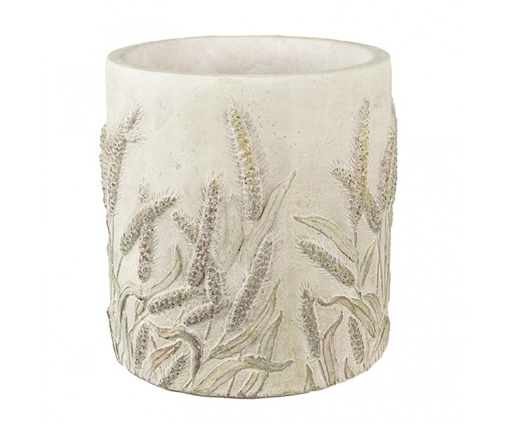 Cementový obal na květináč s jitrocelem Plantain S - Ø13*13 cm