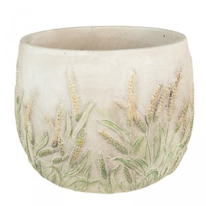 Cementový obal na květináč s jitrocelem Plantain S - Ø14*11cm