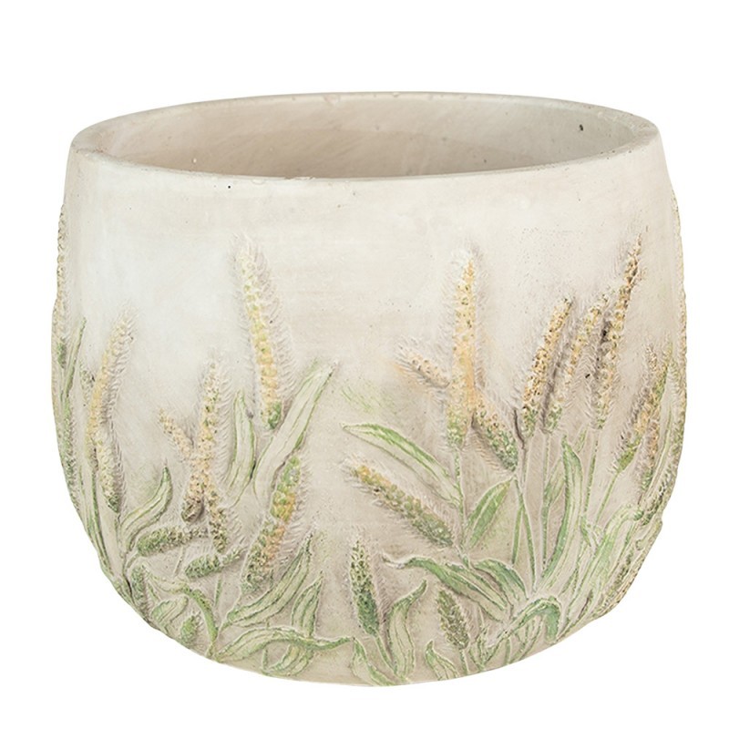 Cementový obal na květináč s jitrocelem Plantain S - Ø14*11cm