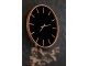 Dřevěné černohnědé hodiny Herve L - Ø80*5 cm