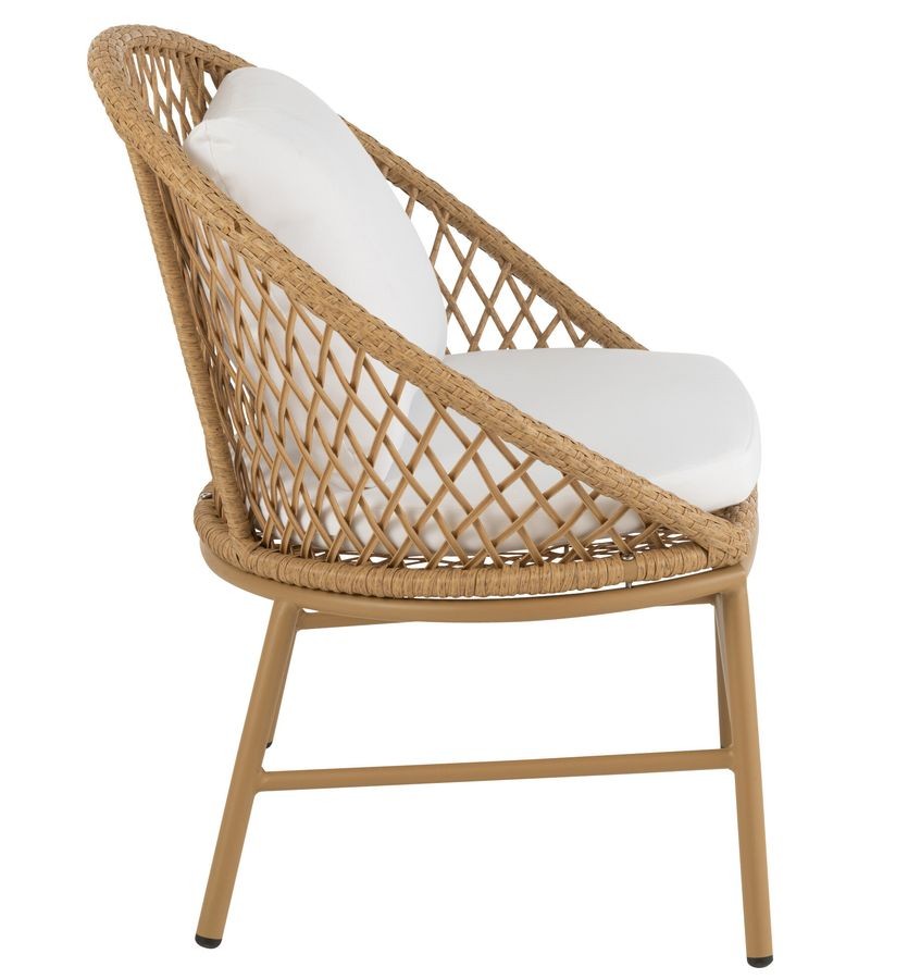 Béžové ratanové zahradní křeslo Zayo Beige - 59*74*81cm