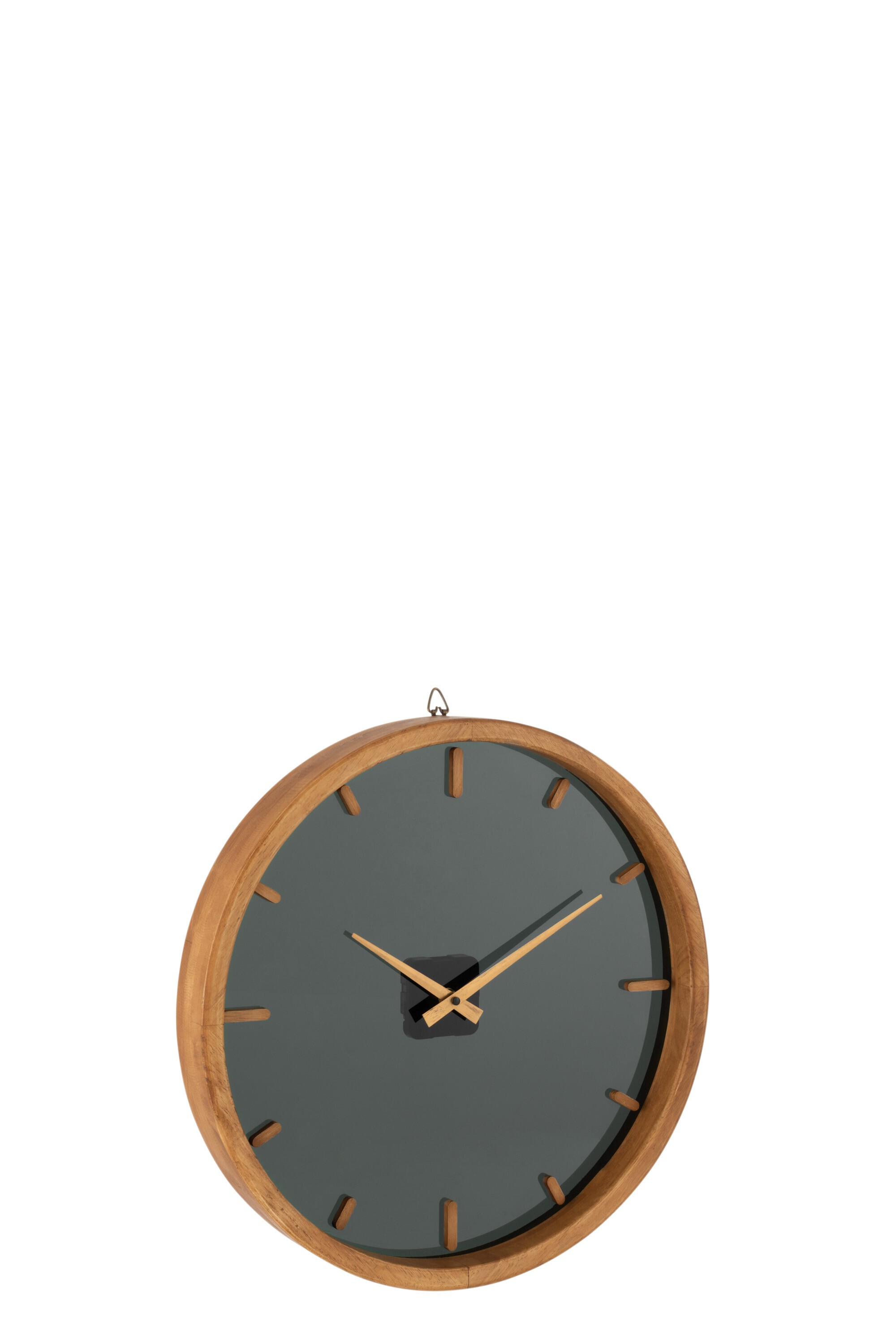 Dřevěné černohnědé hodiny Herve S - Ø40*5 cm J-Line by Jolipa