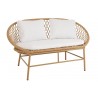 Béžová ratanová zahradní dvojsedačka Zayo Beige - 129*61*81cm