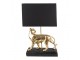 Stolní lampa zlatý Levhart s černým stínidlem - 30*12*47 cm E27/max 1*18W