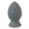 Šedá cementová dekorace socha šiška - Ø 10*18 cmBarva: šedá antikMateriál: cementHmotnost: 0,417 kg