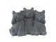 Šedá dekorace socha 3 kočky Cat Grey - 22*10*16 cm