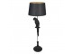 Černá stojací lampa s dekorací papouška – Ø 40*121 cm E27 /max 1*60W