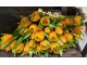 Kytice 7ks oranžových realistických tulipánů - 31cm