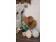 Dřevěná dekorace srdce na podstavci Heart wood - 30*8*43 cm