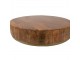 Kulatý dřevěný konferenční stůl kovové bronzové nohy Nico - Ø 81*47 cm