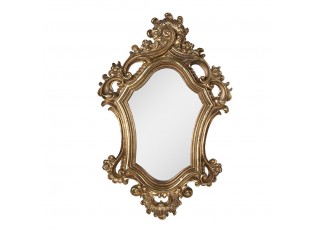 Zlaté antik nástěnné zrcadlo s ornamentem - 30*2*48 cm