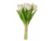 Kytice 7ks bílých realistických tulipánů Tulips - 31cm