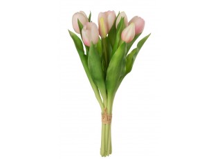 Kytice 7ks světle růžových realistických tulipánů Tulips - 31cm