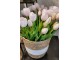 Kytice 7ks světle růžových realistických tulipánů Tulips - 31cm