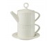 Bílý keramický Tea for One Hella White - 18*16*22 cm