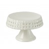 Bílý keramický podnos na noze Hella White S - Ø 11*7cm