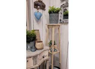 Dřevěný věšák s bílými knopkami Lionel - 25*9*19 cm