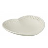 Bílý keramický dezertní talíř / miska ve tvaru srdce Hella White - 22*22*4 cm
