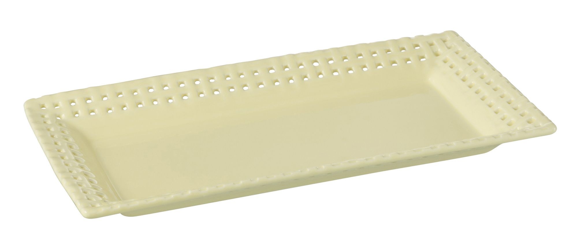 Žlutý keramický servírovací podnos Hella Yellow - 32*17*3 cm