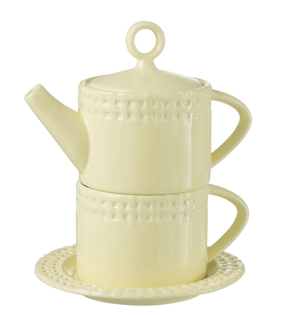 Žlutý keramický Tea for One Hella Yellow - 18*16*22 cm J-Line by Jolipa