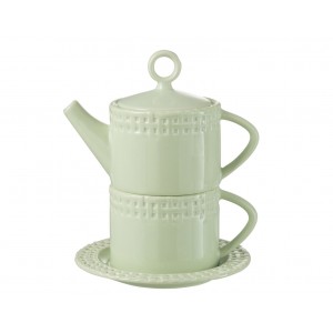 Zelený keramický Tea for One Hella Green - 18*16*22 cm