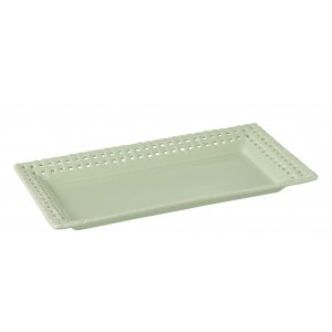 Zelený keramický servírovací podnos Hella Pastel Green - 32*17*3 cm