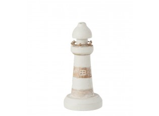 Dřevěná dekorace maják Lighthouse Alabasia Wood S - Ø7*15cm