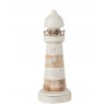 Dřevěná dekorace maják Lighthouse Alabasia Wood M - Ø10*25cm Barva: hnědá s patinou, bílá antikMateriál: dřevo