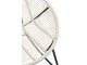 Bílo-černé kovové houpací křeslo s výpletem Pam White - 56*65*67 cm