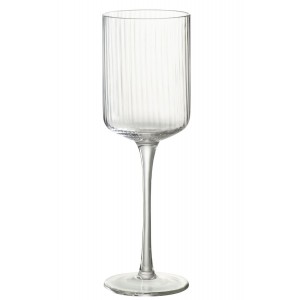 Sklenička na víno s voubkováním Ralph - Ø7*23cm / 370ml