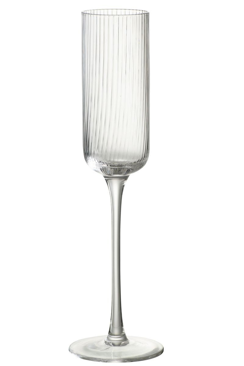 Sklenička na šampaňské s voubkováním Ralph - Ø7*26cm / 180ml