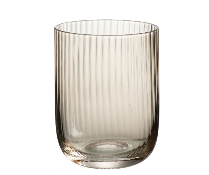 Jantarová sklenička na vodu s voubkováním Ralph - Ø7*9cm / 260ml