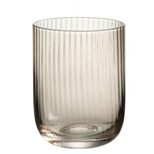Jantarová sklenička na vodu s voubkováním Ralph - Ø7*9cm / 260ml