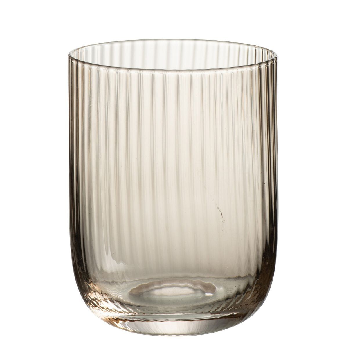 Jantarová sklenička na vodu s voubkováním Ralph - Ø7*9cm / 260ml