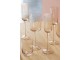Jantarová sklenička na šampaňské s voubkováním Ralph - Ø7*26cm / 180ml