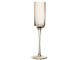 Jantarová sklenička na šampaňské s voubkováním Ralph - Ø7*26cm / 180ml