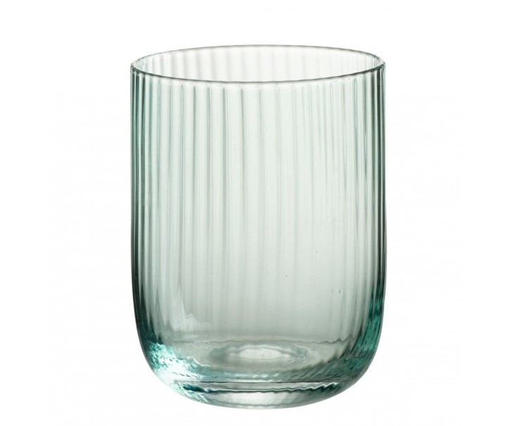 Mentolová sklenička na vodu s vroubkováním Ralph - Ø7*9cm / 260ml