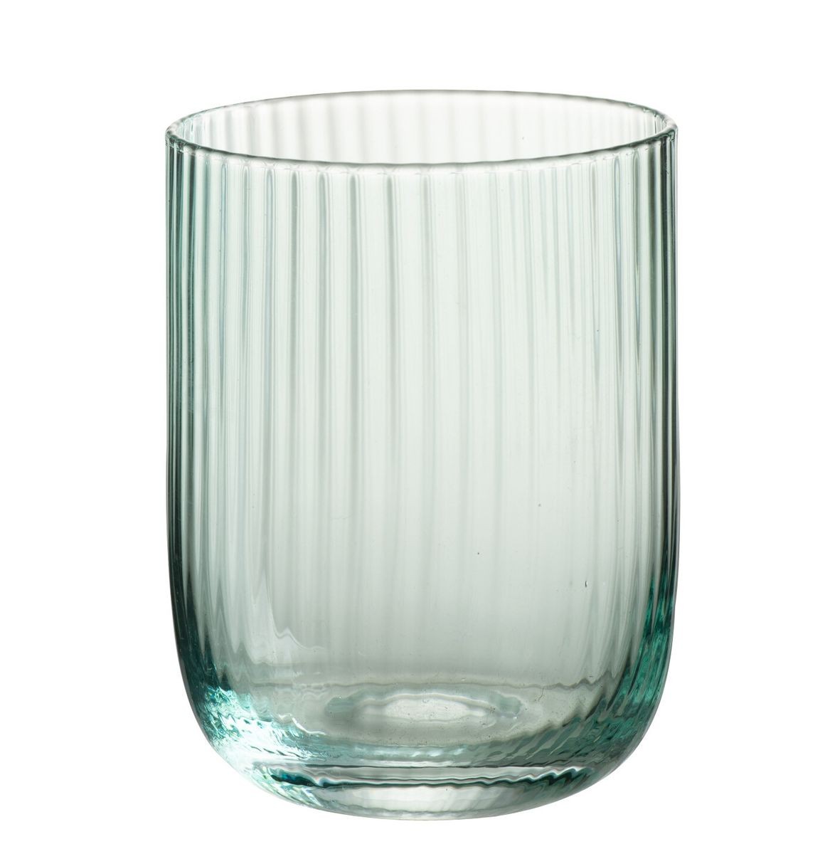 Mentolová sklenička na vodu s vroubkováním Ralph - Ø7*9cm / 260ml J-Line by Jolipa