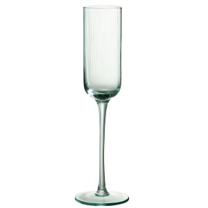 Mentolová sklenička na šampaňské s vroubkováním Ralph - Ø7*26cm / 180ml