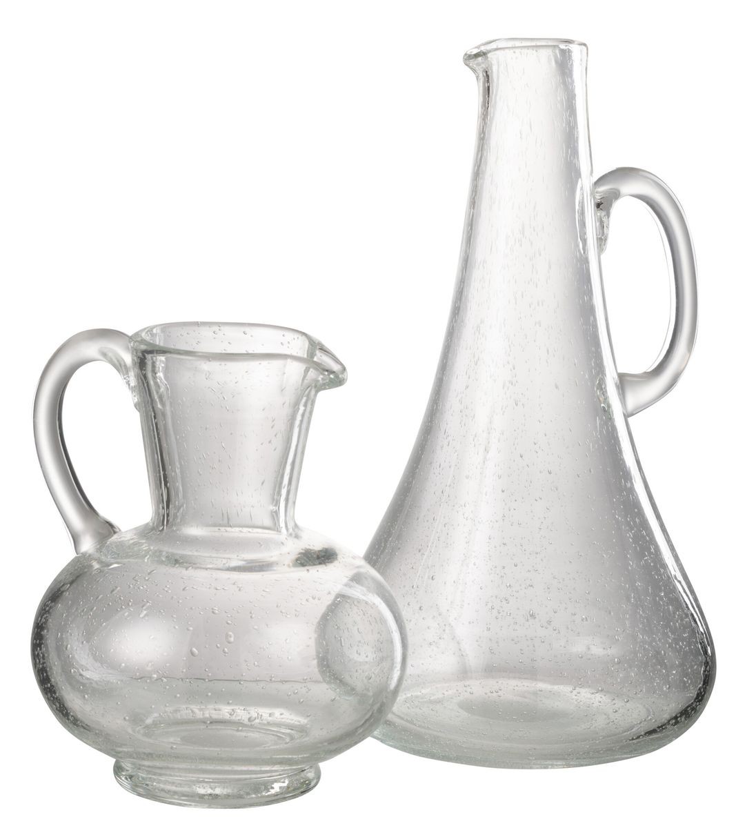 Transparetní skleněný džbán s bublinkami Yones L - 19*19*34cm