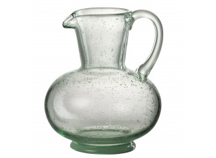 Zelený skleněný džbán s bublinkami Yones M - 16*15*21cm