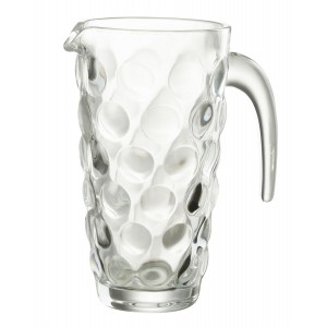 Transparentní skleněný džbán s bublinami Loupe - 17*12*22cm / 1000ml